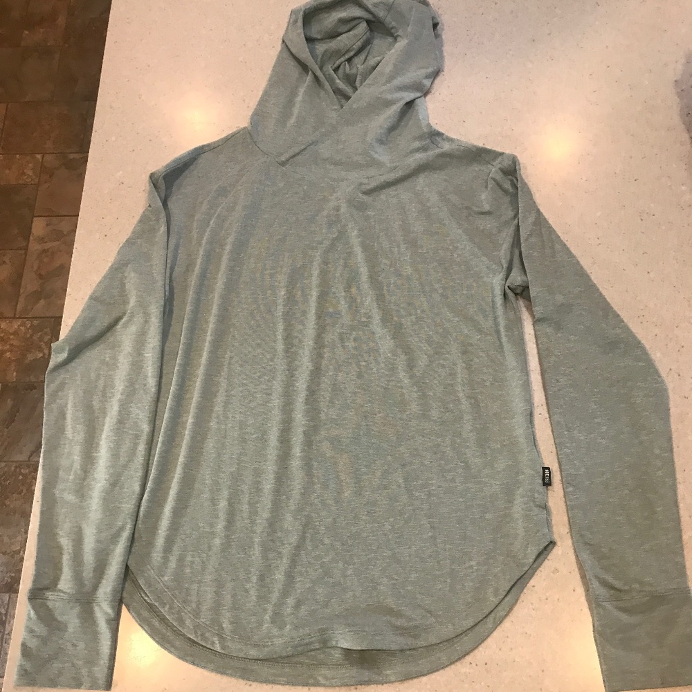 REI, hooded, thin layer, long sleeve shirt, size small